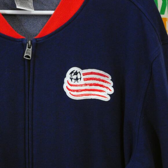 Adidas New England Revolution Jacket Size XL Soft Shell Bomber Minor Flaw - Picture 7 of 9